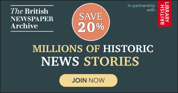 Save 20% on British Newspaper Archive! If you saw yesterday’s webinar “Making the Most of The British Newspaper Archive,” then you know how amazing this site is for your genealogy research. Here is a special deal from BNA: Save 20% on a 12-month subscription with unlimited acccess! Normally, £6.67 per month ($8.62 USD), with the discount you pay just £5.33 per month ($6.90 USD). Use promo code GBBNA20 at checkout - offer expires May 31st.